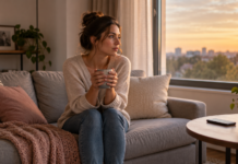 How to Cope With a Breakup When You Still Love Them Woman coping with a breakup while still loving her former partner.