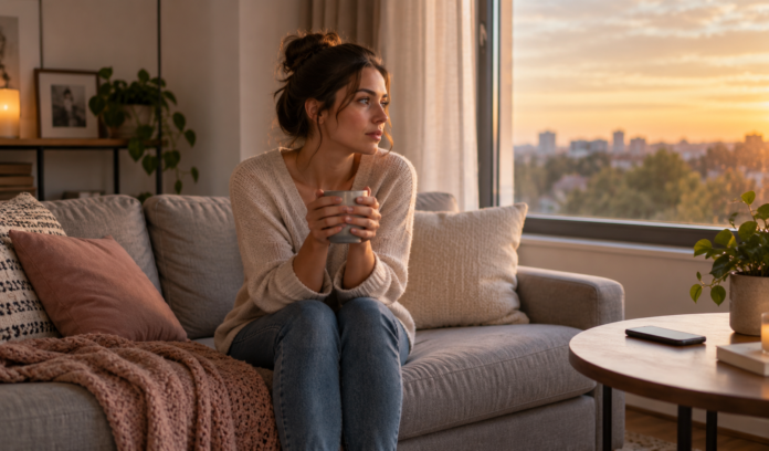 How to Cope With a Breakup When You Still Love Them Woman coping with a breakup while still loving her former partner.