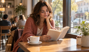Woman rebuilding her routine and learning to enjoy time alone after a breakup.