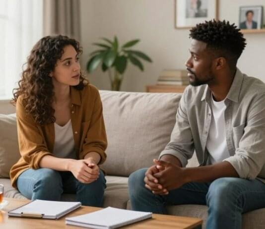 How to Improve Marriage Communication in 30 Days improve marriage communication: couple talking calmly